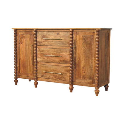 Savannah Spindle Amber Oak 2 Door Sideboard