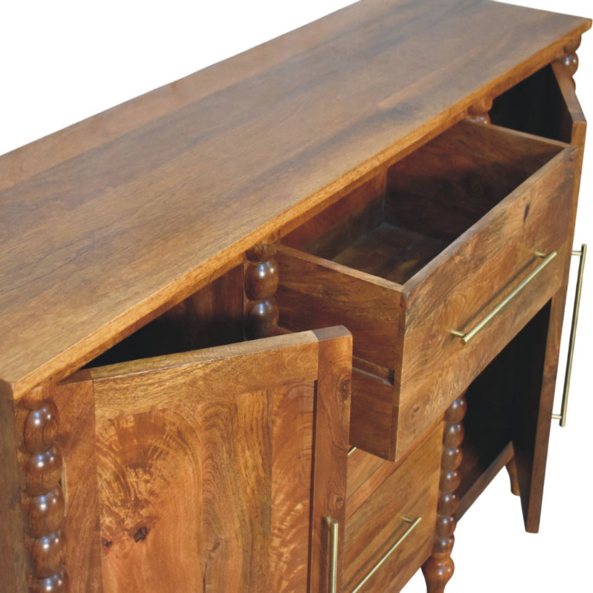 Savannah Spindle Amber Oak 2 Door Sideboard