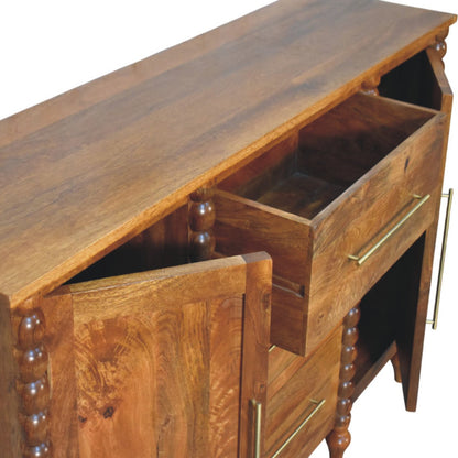 Savannah Spindle Amber Oak 2 Door Sideboard