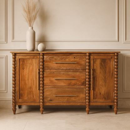 Savannah Spindle Amber Oak 2 Door Sideboard