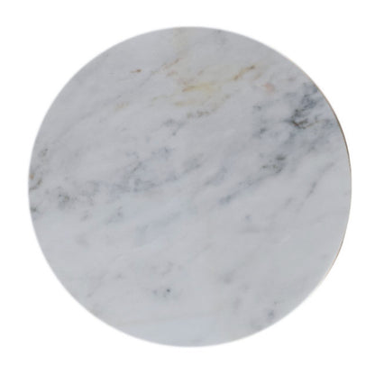 Beacon Sculptural Round Base Marble Side Table