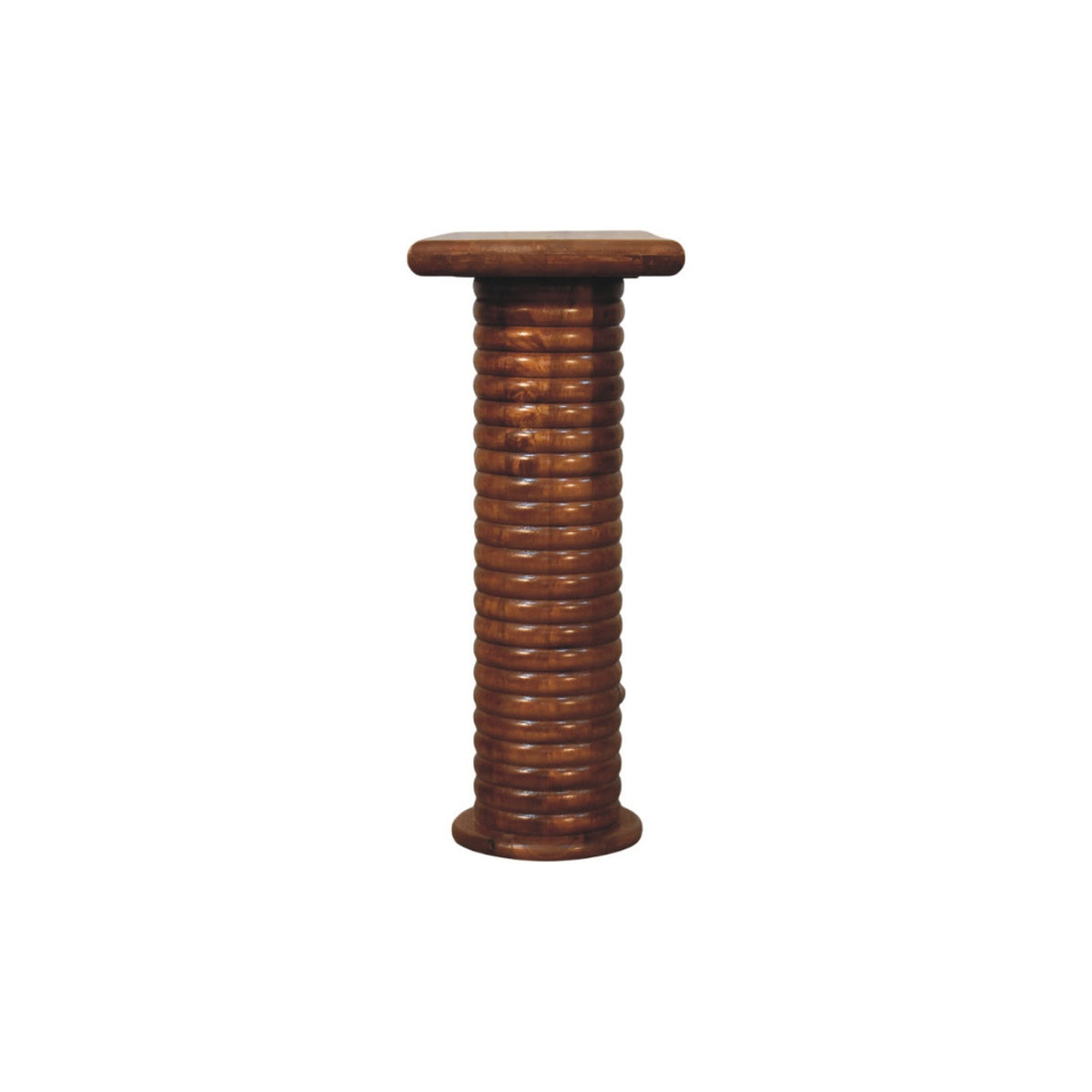 Taos Amber Oak Sculpted Leg Console Table