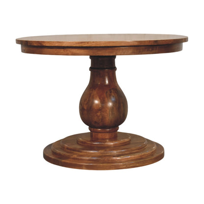 Kennebunk Teak Round Pedestal Dining Table