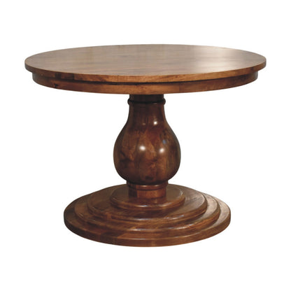 Kennebunk Teak Round Pedestal Dining Table