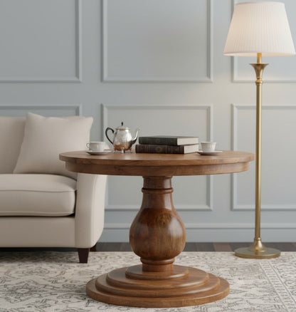 Kennebunk Teak Round Pedestal Dining Table