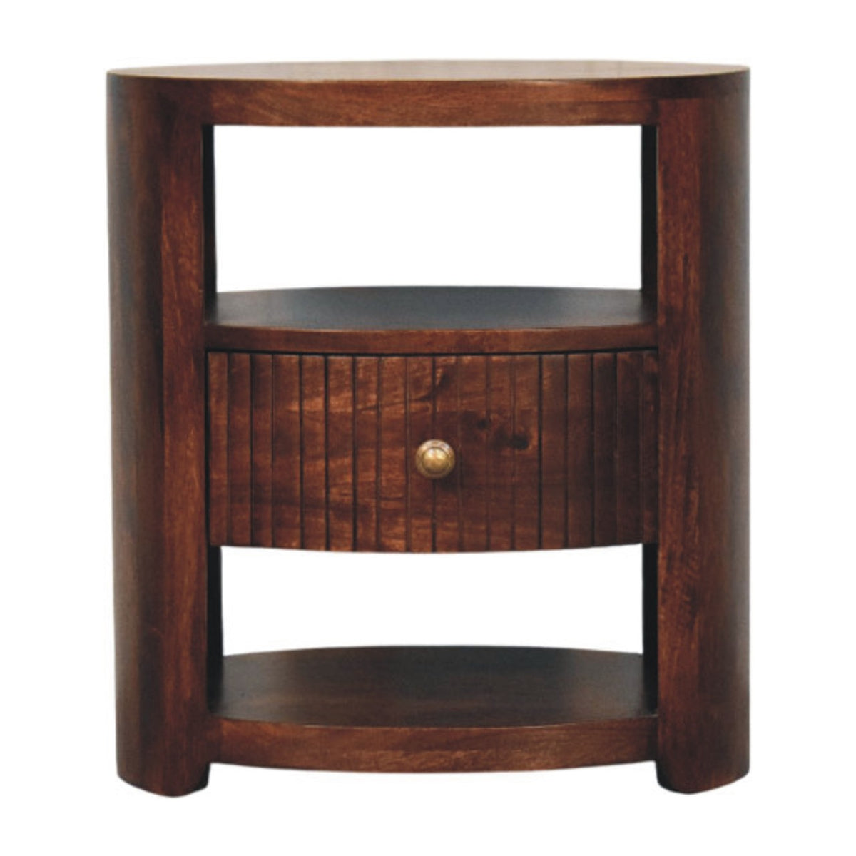 Highland Winewood Oak Fluted 1 Drawer Table