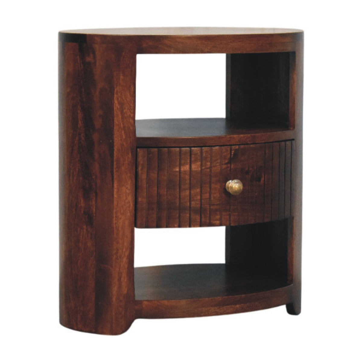 Highland Winewood Oak Fluted 1 Drawer Table