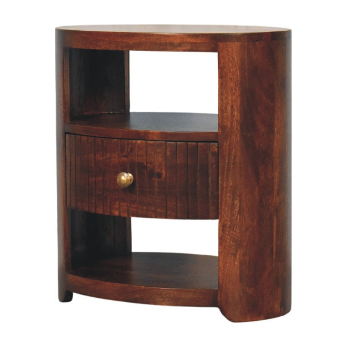 Highland Winewood Oak Fluted 1 Drawer Table