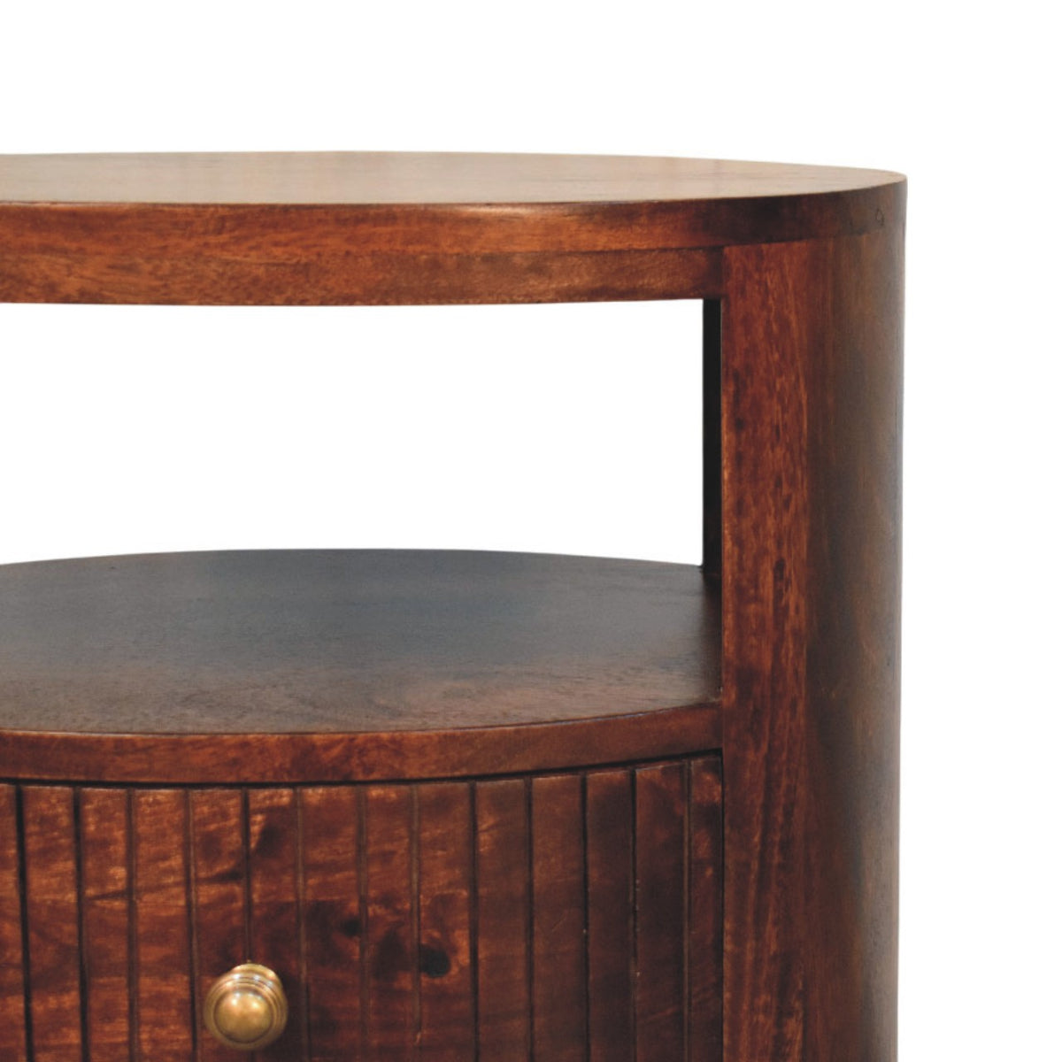 Highland Winewood Oak Fluted 1 Drawer Table