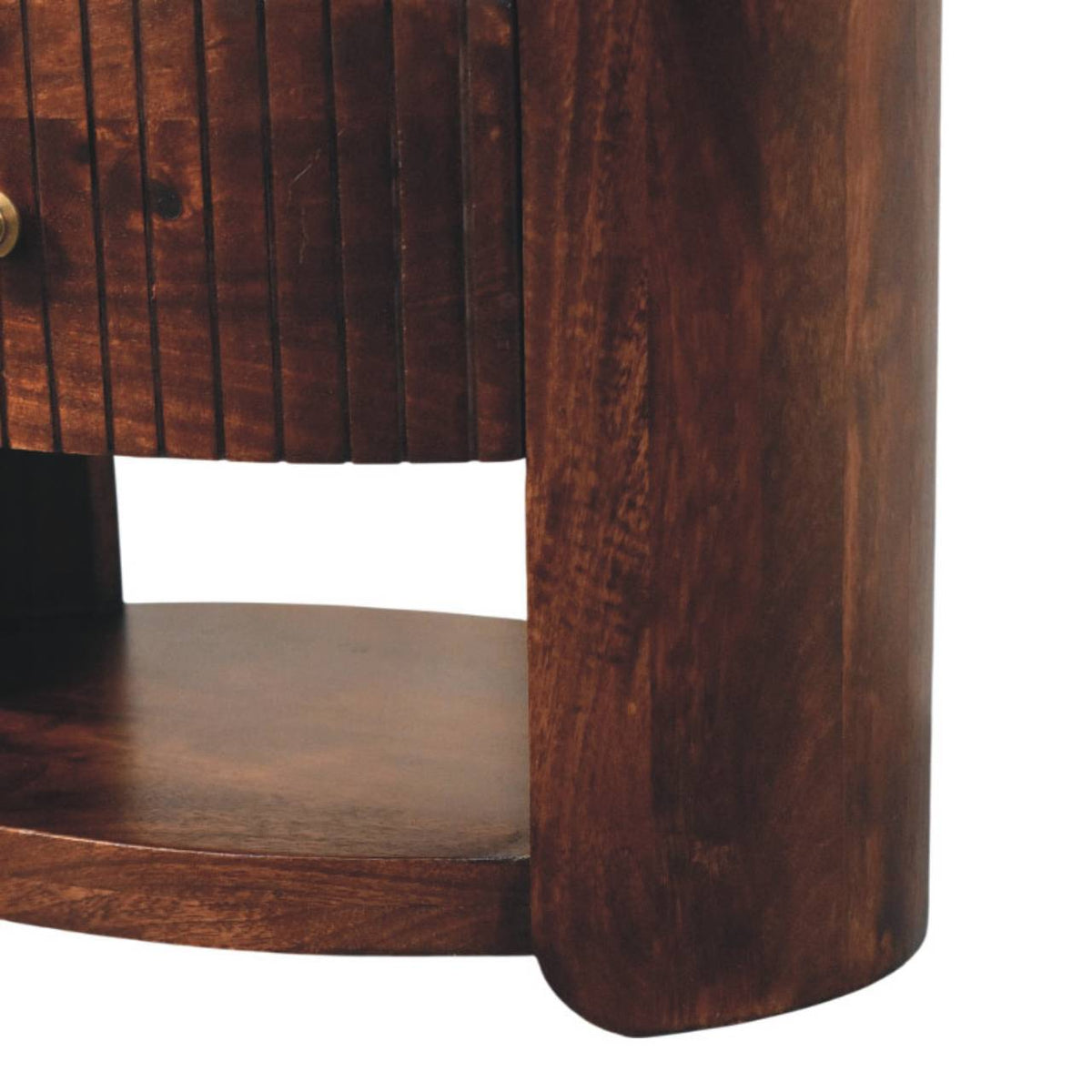 Highland Winewood Oak Fluted 1 Drawer Table