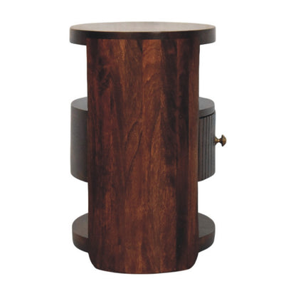 Highland Winewood Oak Fluted 1 Drawer Table