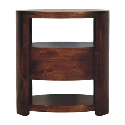 Highland Winewood Oak Fluted 1 Drawer Table