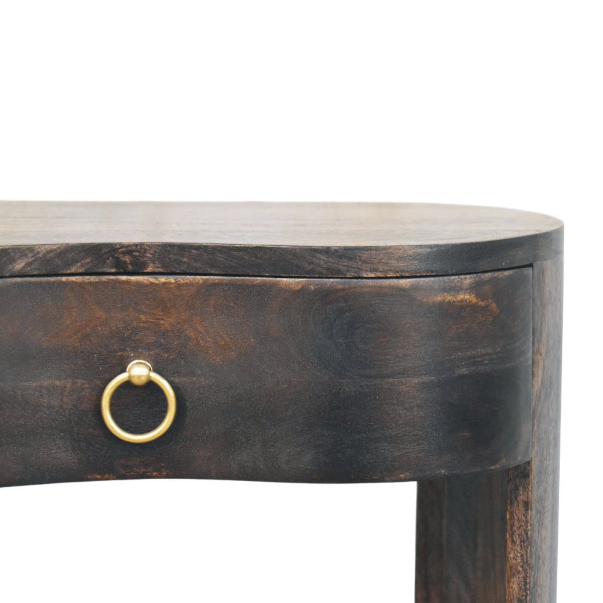 Carbon Ash Demi Lune 1 Drawer Nightstand