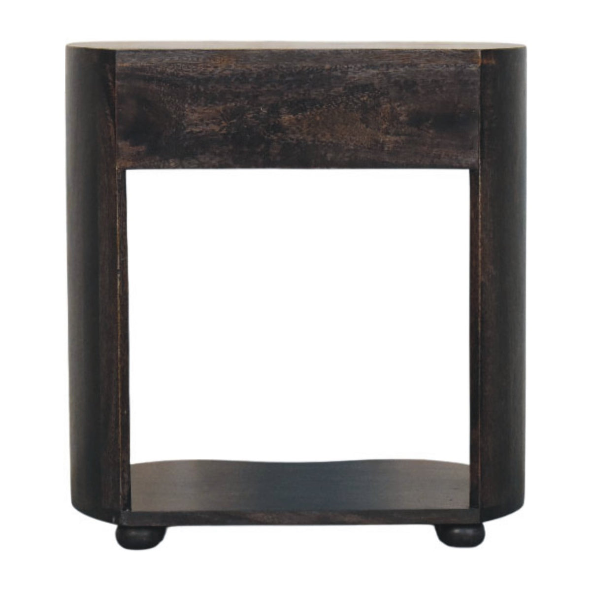 Carbon Ash Demi Lune 1 Drawer Nightstand