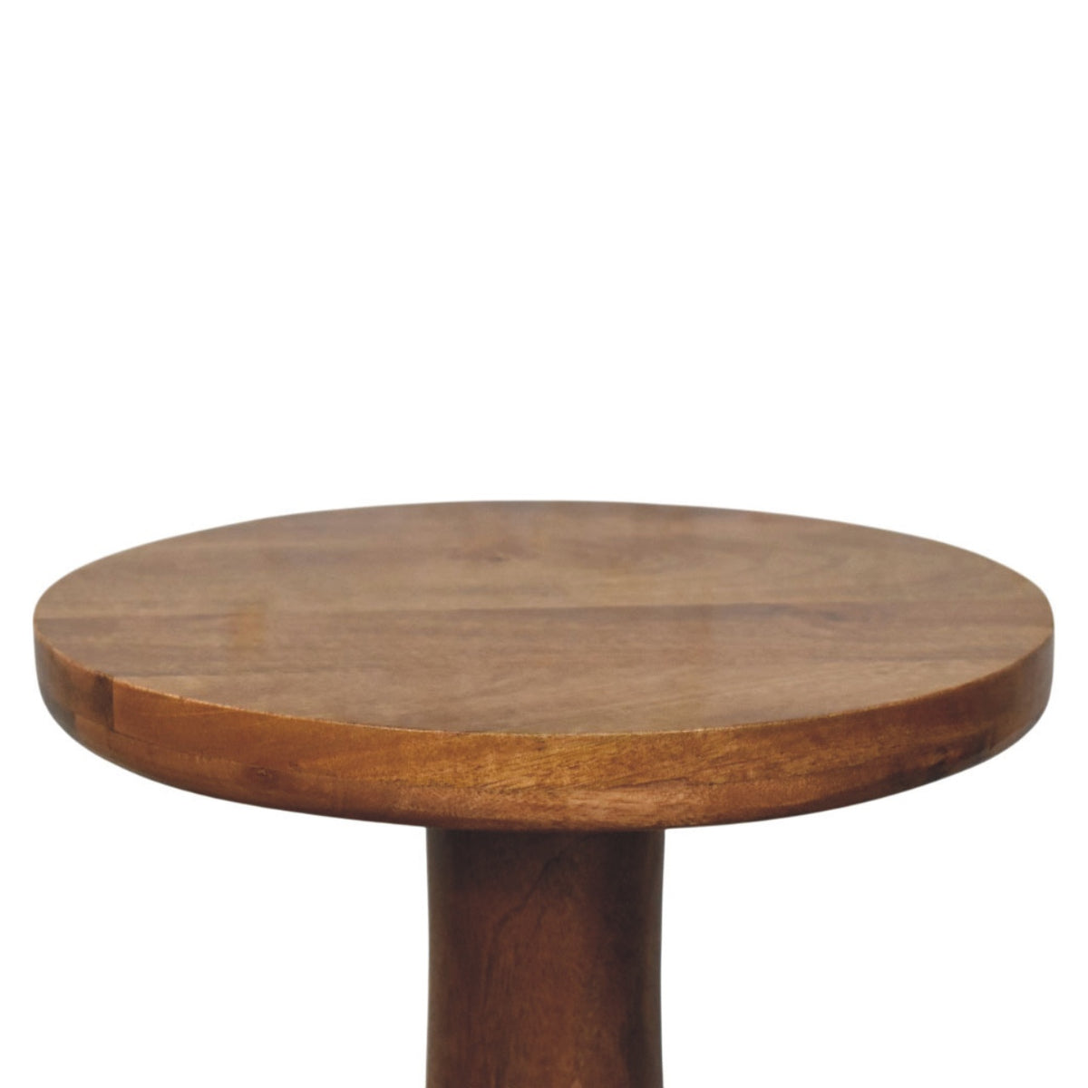 Taos Amber Oak Curved Pedestal Side Table