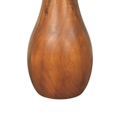 Taos Amber Oak Curved Pedestal Side Table