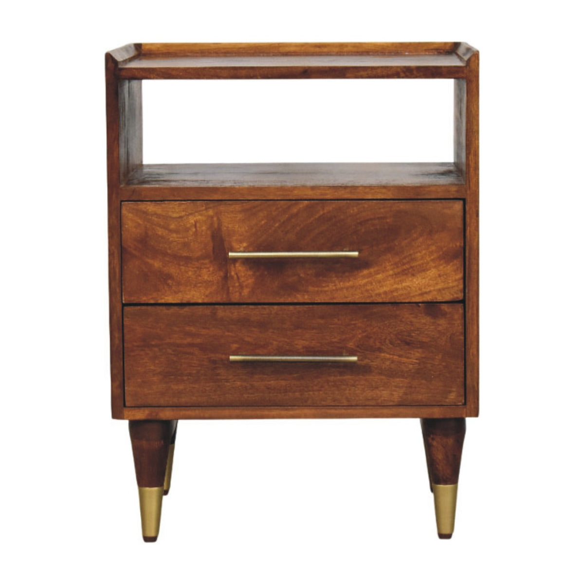 Bellevue Chestnut 2-Drawer Wood Nightstand