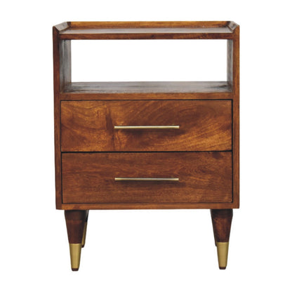 Bellevue Chestnut 2-Drawer Wood Nightstand