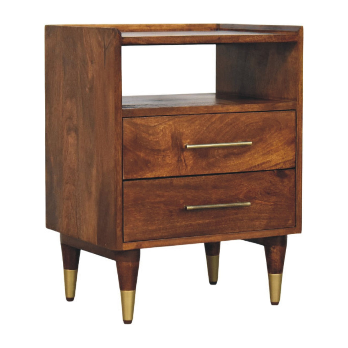 Bellevue Chestnut 2-Drawer Wood Nightstand