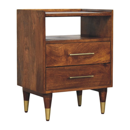 Bellevue Chestnut 2-Drawer Wood Nightstand