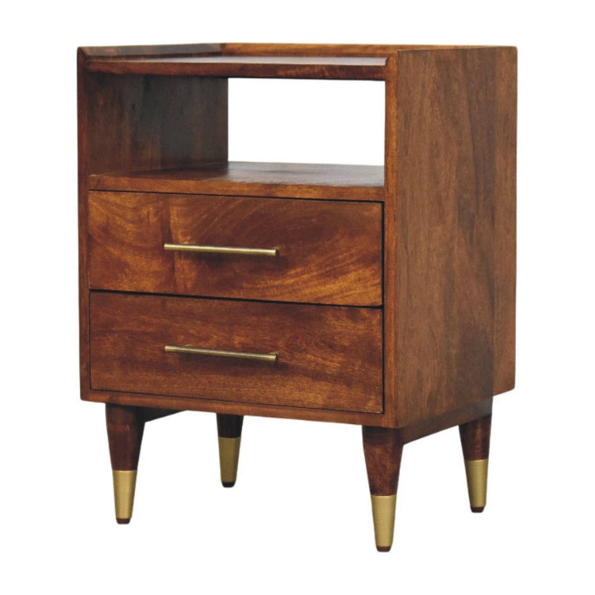 Bellevue Chestnut 2-Drawer Wood Nightstand