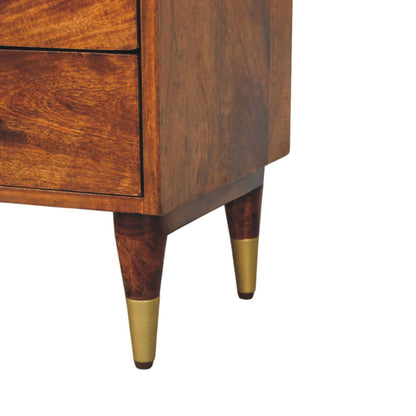 Bellevue Chestnut 2-Drawer Wood Nightstand