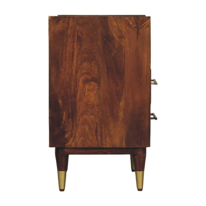 Bellevue Chestnut 2-Drawer Wood Nightstand
