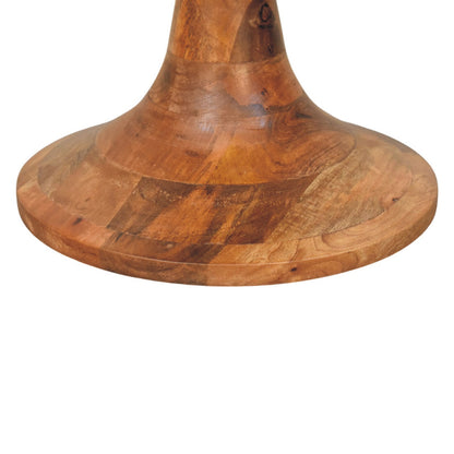 Bouclé Montauk Teak Sculpted Solid Wood Stool