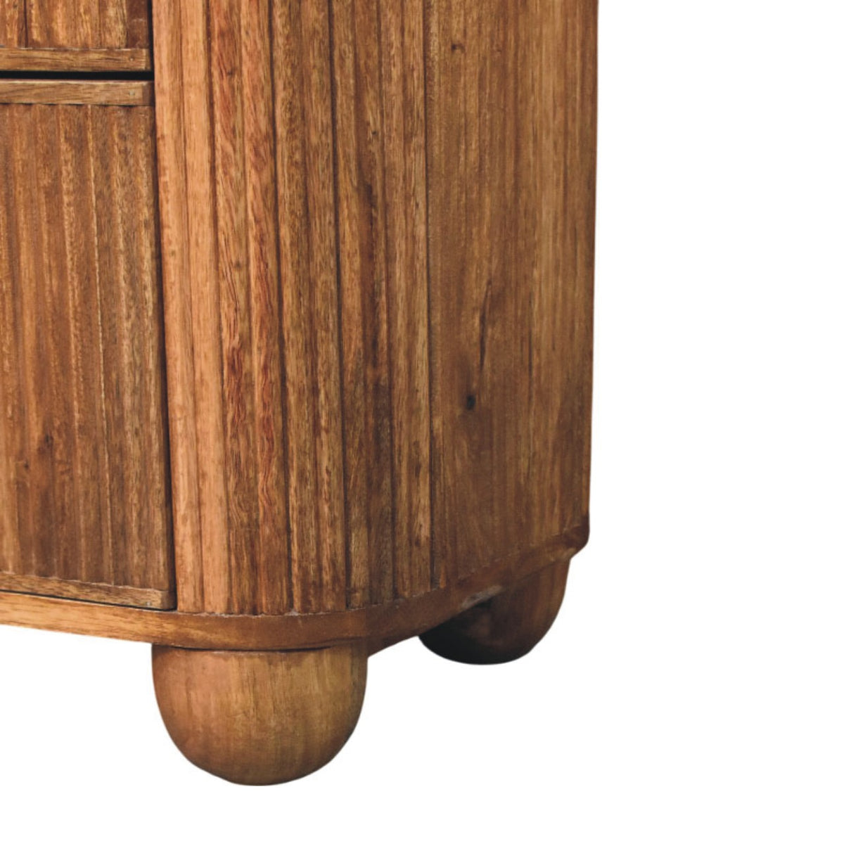 Beacon Teak Fluted 3 Drawer Marble Dresser