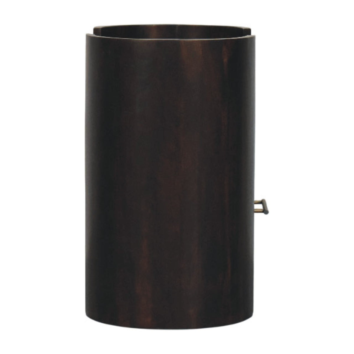 Sonora Mocha Wood 1 Drawer Shelf Nightstand