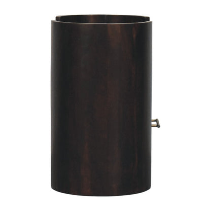 Sonora Mocha Wood 1 Drawer Shelf Nightstand