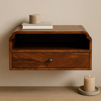 Ashland Chestnut 1 Drawer Wall Nightstand