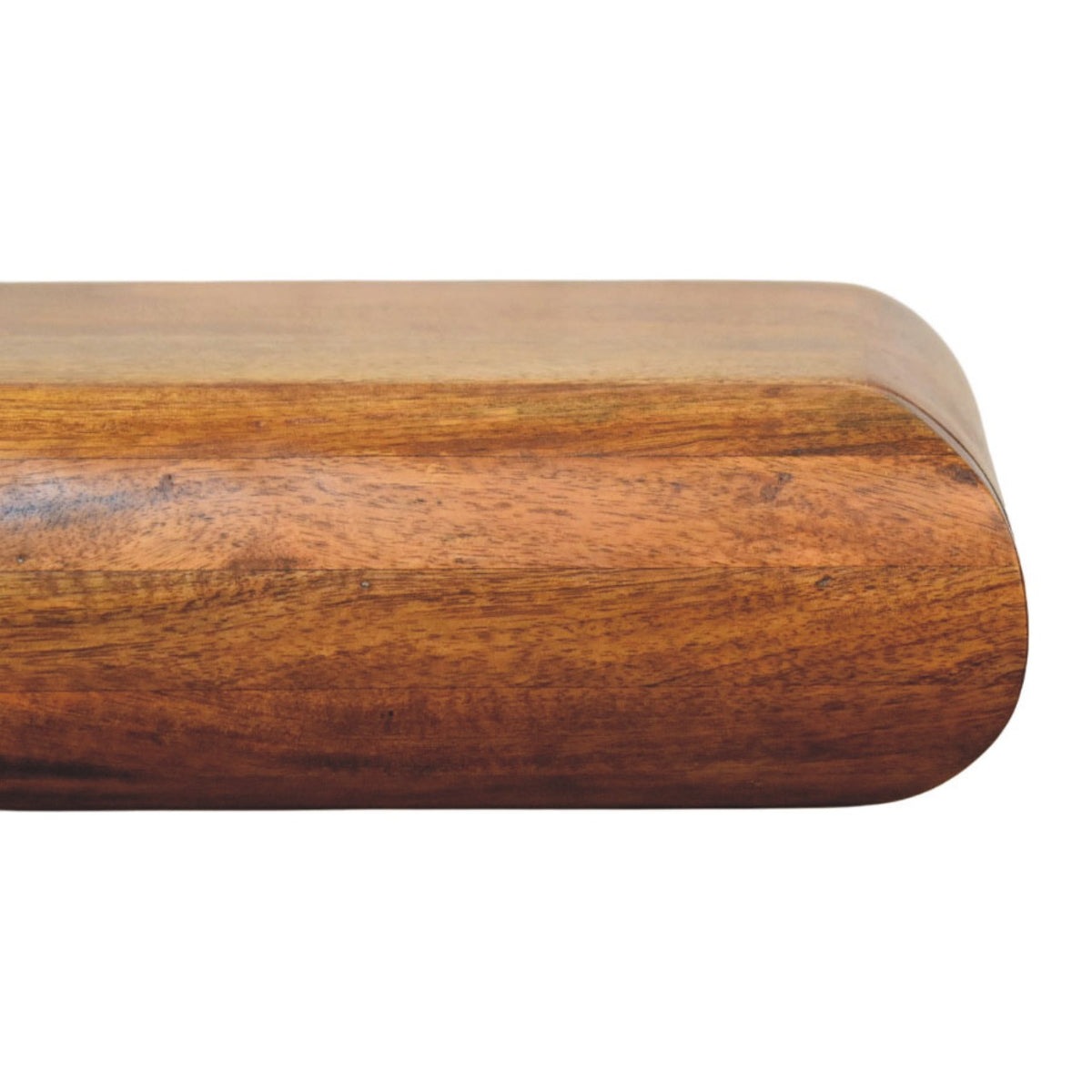 Marin Amber Oak Floating Curved Wood Bedside
