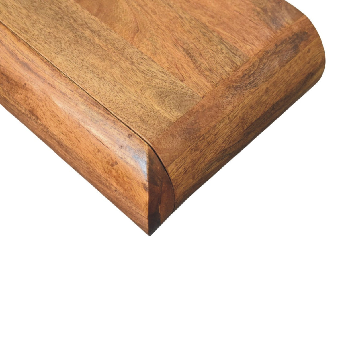 Marin Amber Oak Floating Curved Wood Bedside