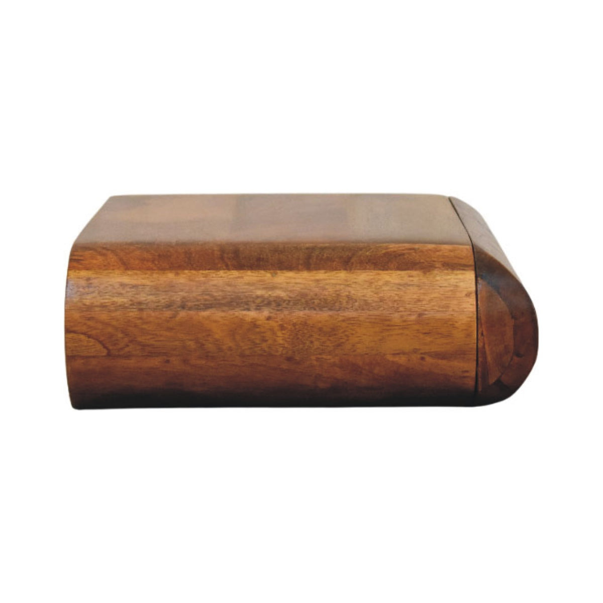 Marin Amber Oak Floating Curved Wood Bedside