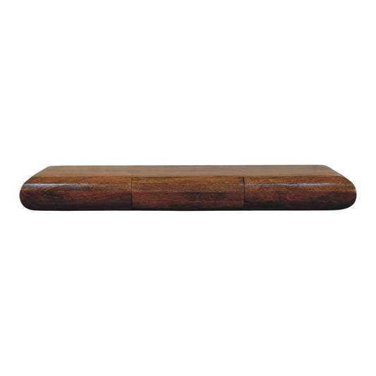 Marin Amber Oak Triple Floating Wood Console