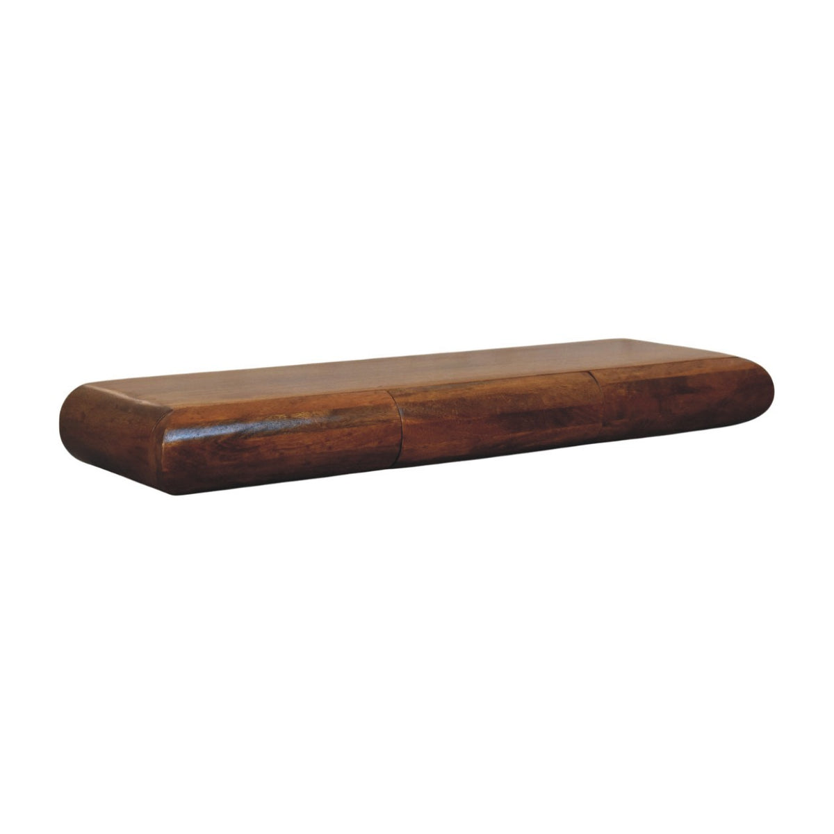 Marin Amber Oak Triple Floating Wood Console