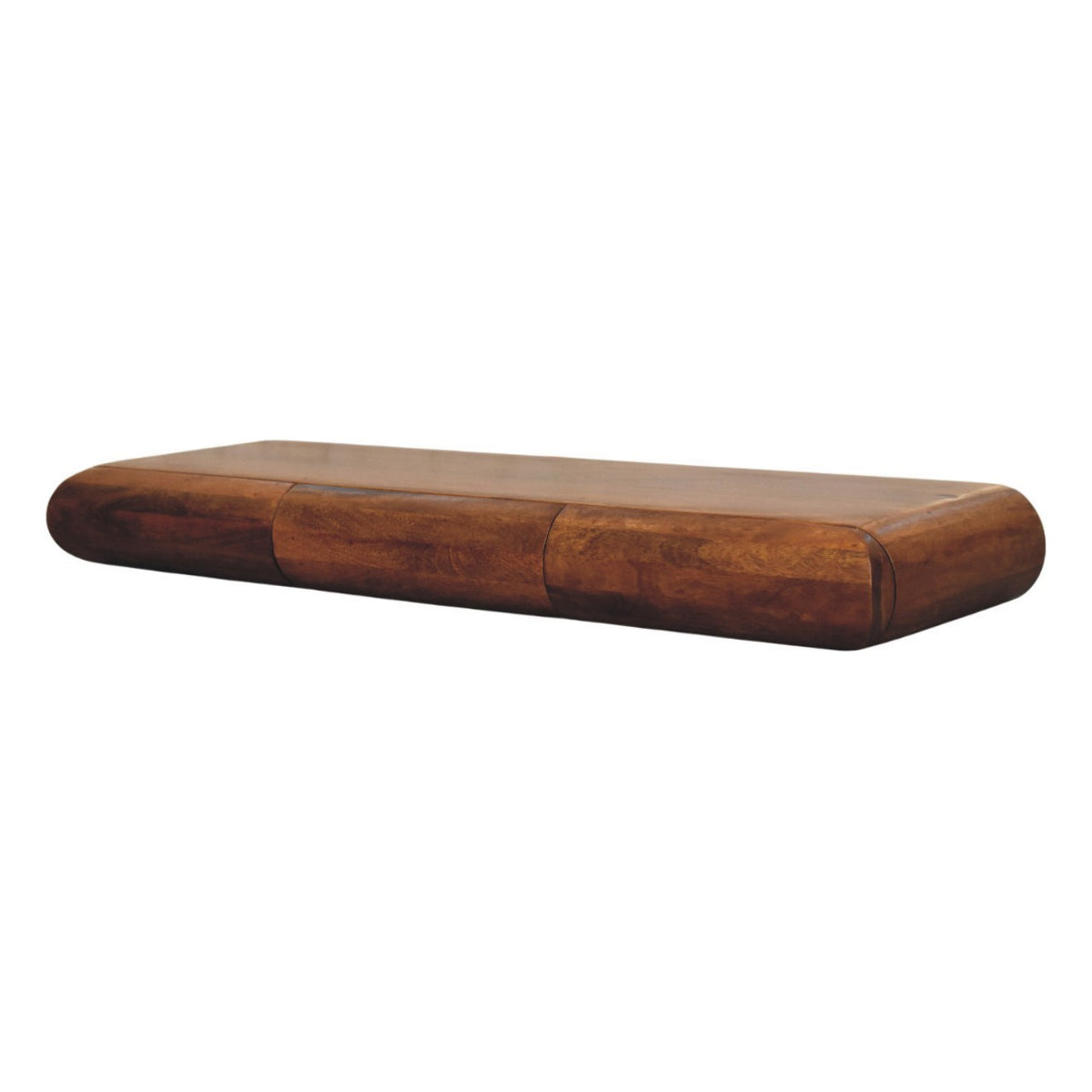 Marin Amber Oak Triple Floating Wood Console