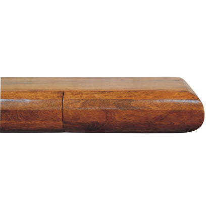 Marin Amber Oak Triple Floating Wood Console