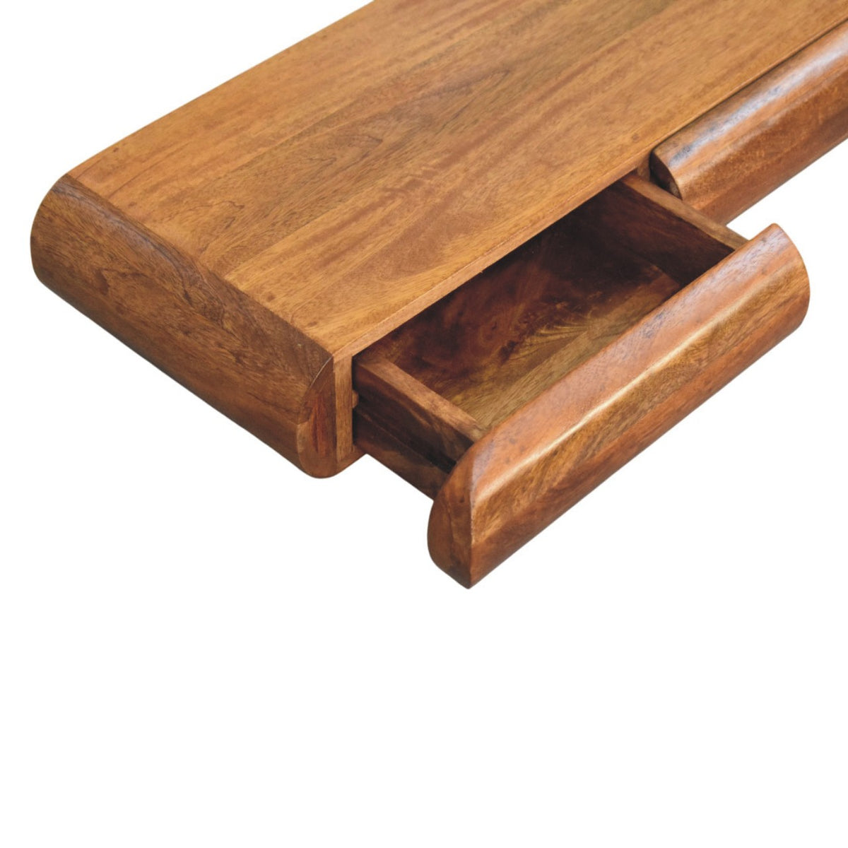 Marin Amber Oak Triple Floating Wood Console