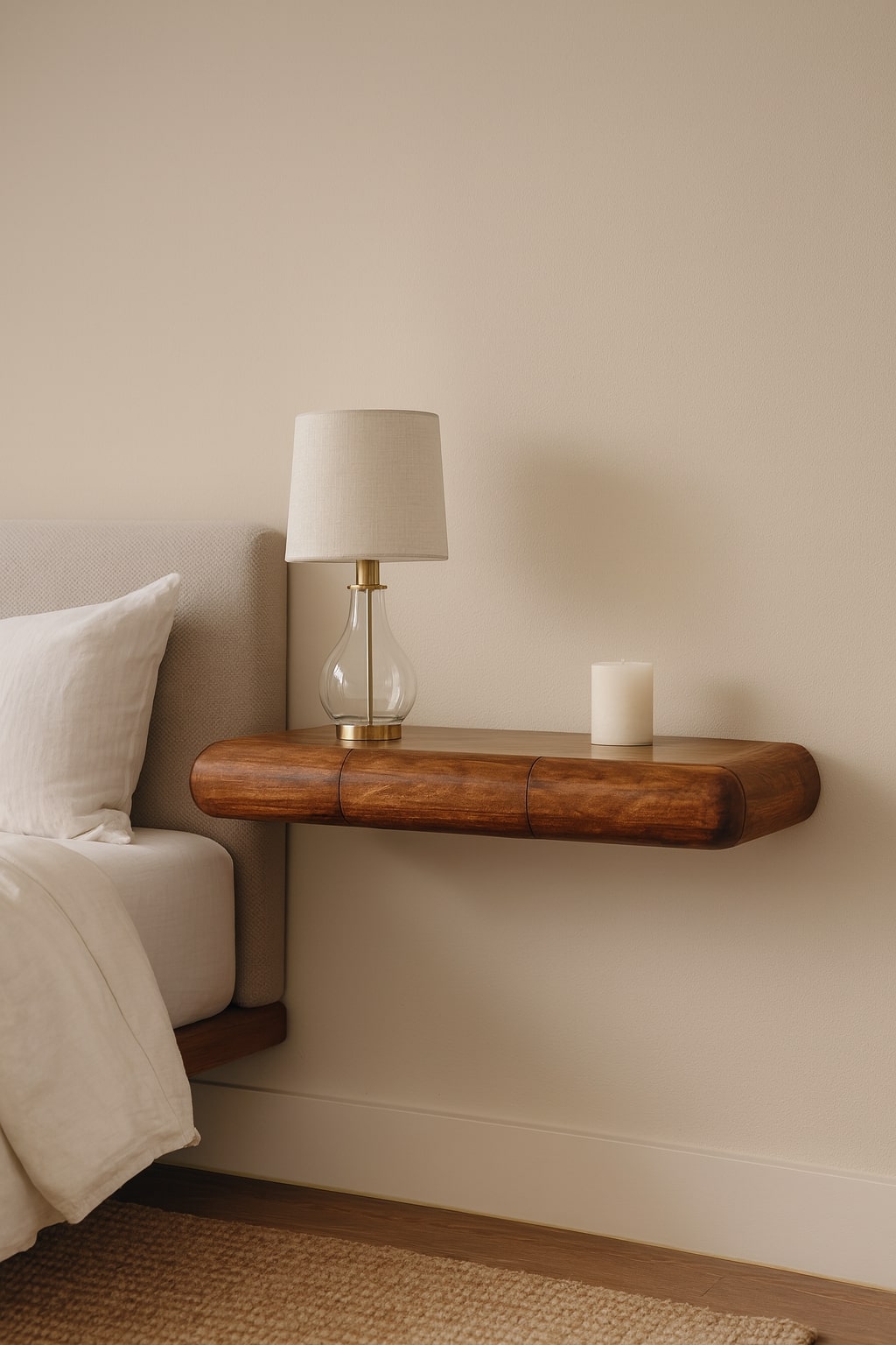Marin Amber Oak Triple Floating Wood Console