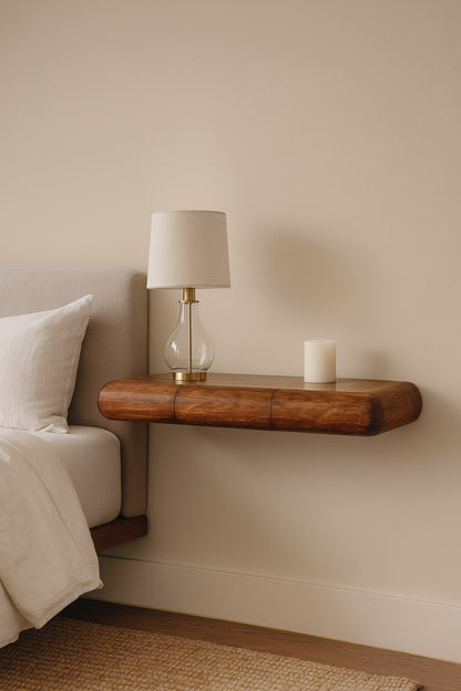 Marin Amber Oak Triple Floating Wood Console