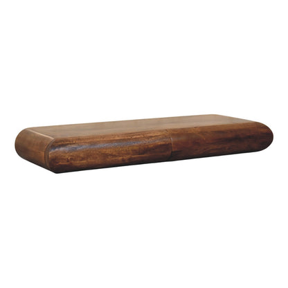 Marin Amber Oak Floating 2-Drawer Wood Shelf