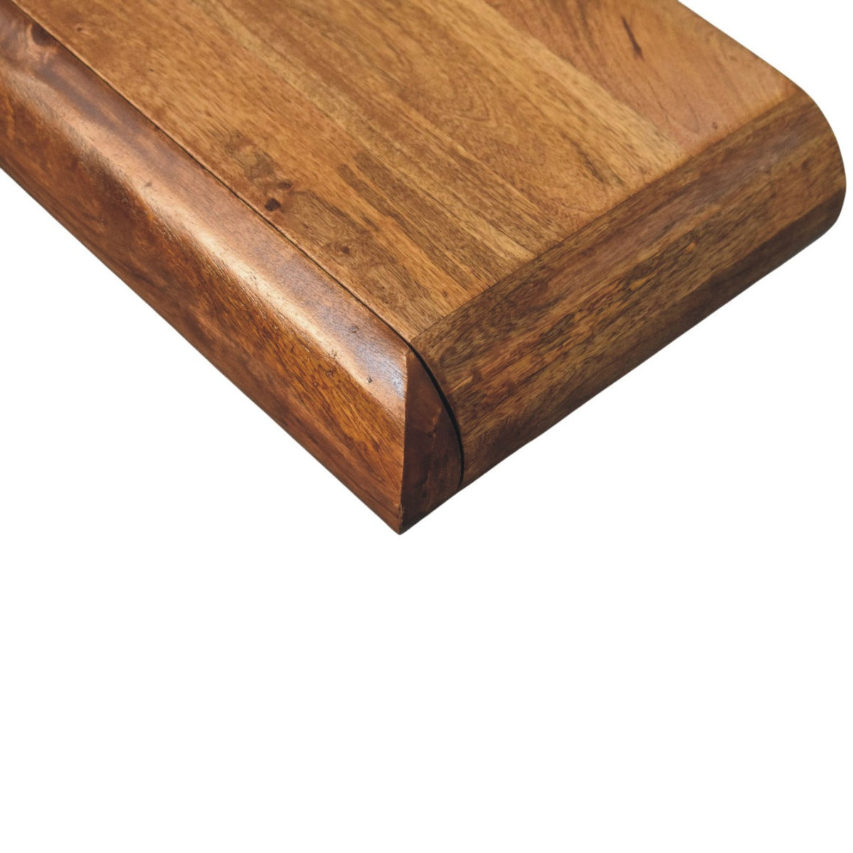 Marin Amber Oak Floating 2-Drawer Wood Shelf