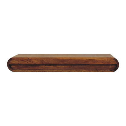 Marin Amber Oak Floating 2-Drawer Wood Shelf