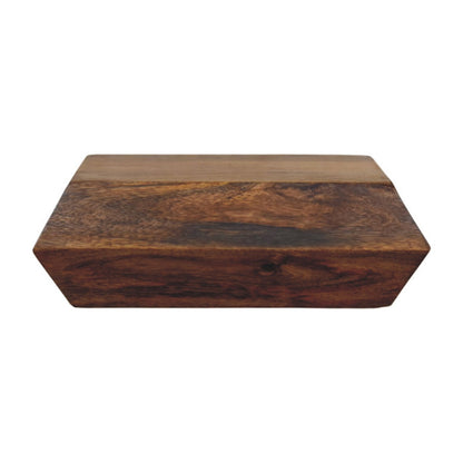 Geometric Teak 1 Drawer Wall-Mounted Shelf