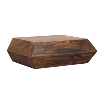 Geometric Teak 1 Drawer Wall-Mounted Shelf