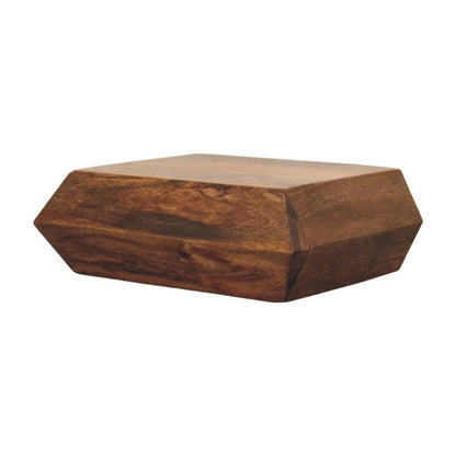 Geometric Teak 1 Drawer Wall-Mounted Shelf