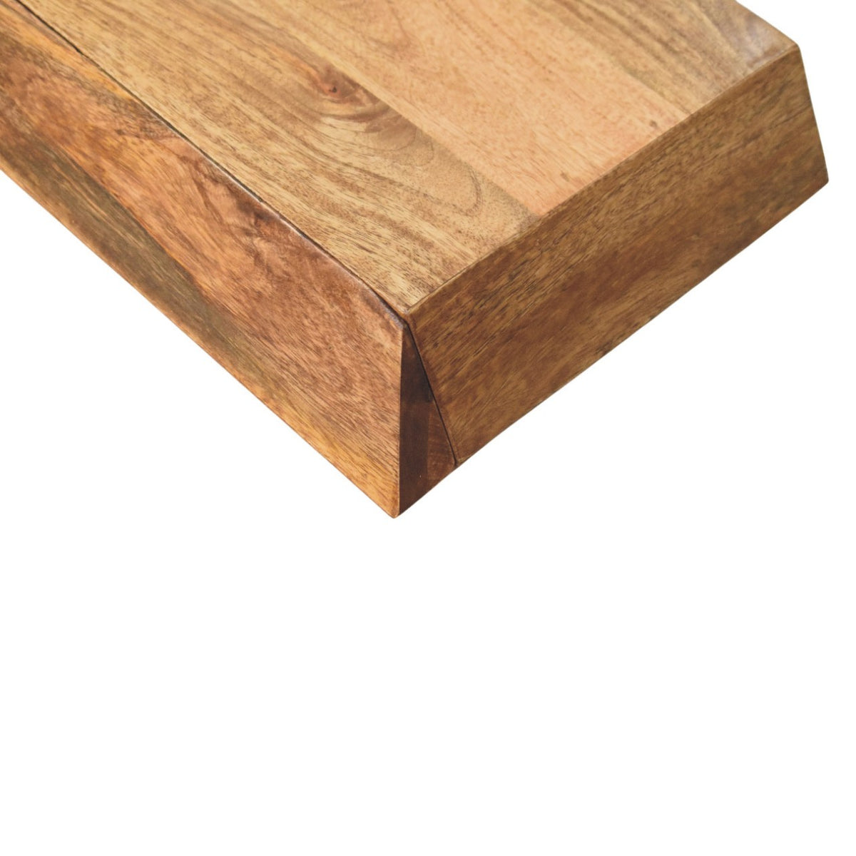 Geometric Teak 1 Drawer Wall-Mounted Shelf