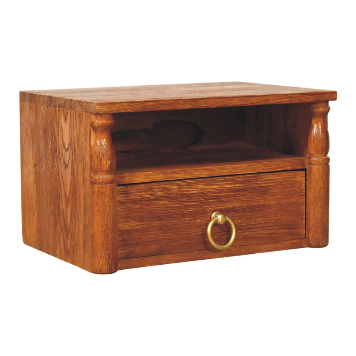 Cove Tiger Oak Floating Wall Nightstand